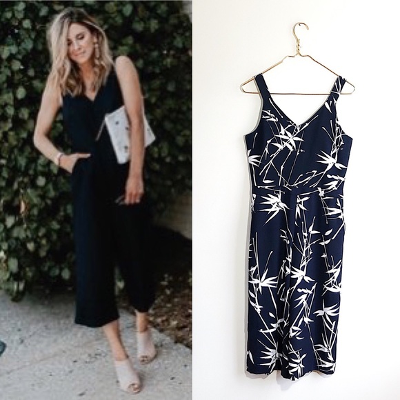 banana republic floral jumpsuit